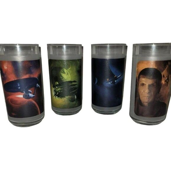 Star Trek Complete Set (4) Drinking Glasses - Picture 1 of 10